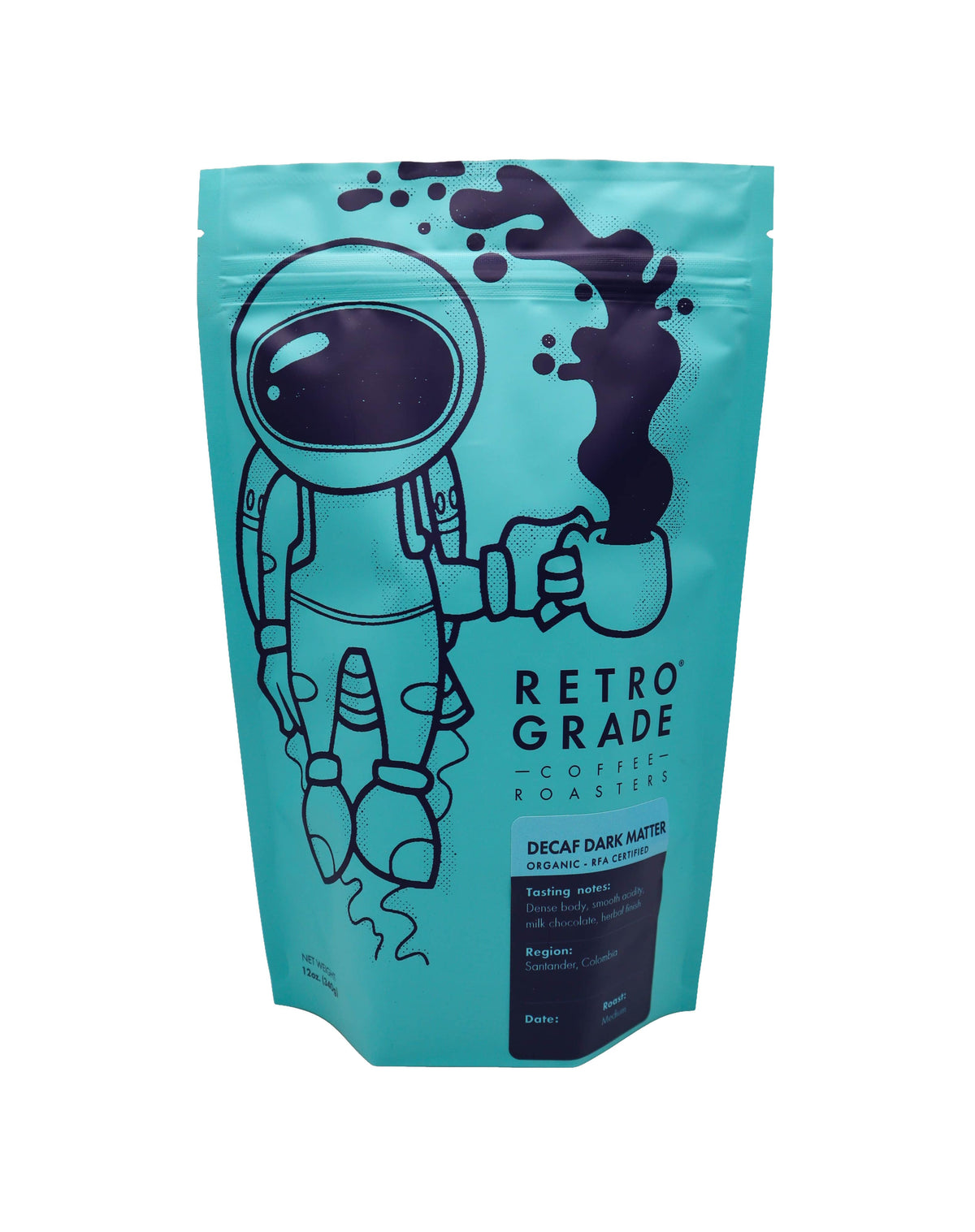 Organic Decaf Dark Matter Colombia- Water Processed, RFA certified